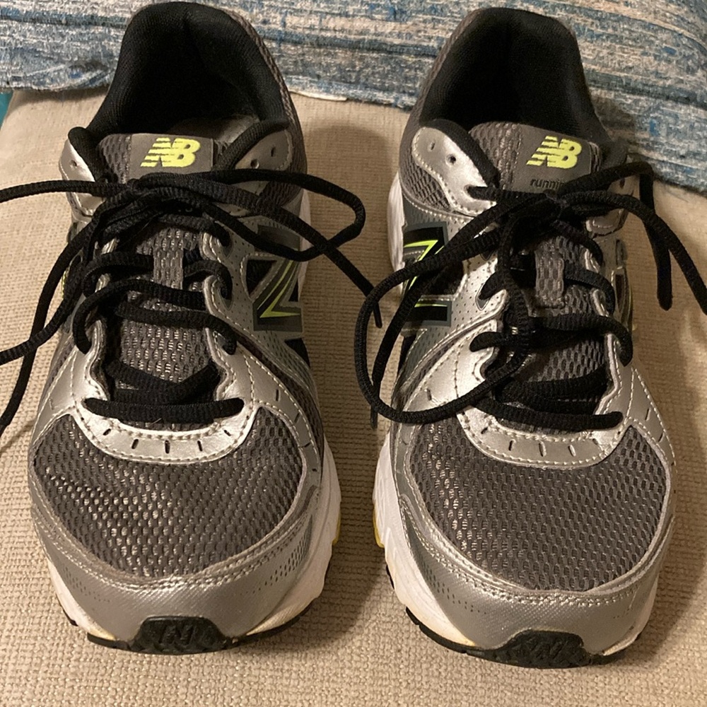 New Balance Silver and Gray Athletic Shoes